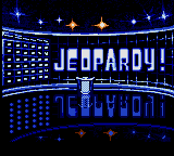 Jeopardy title screen for Sega Game Gear